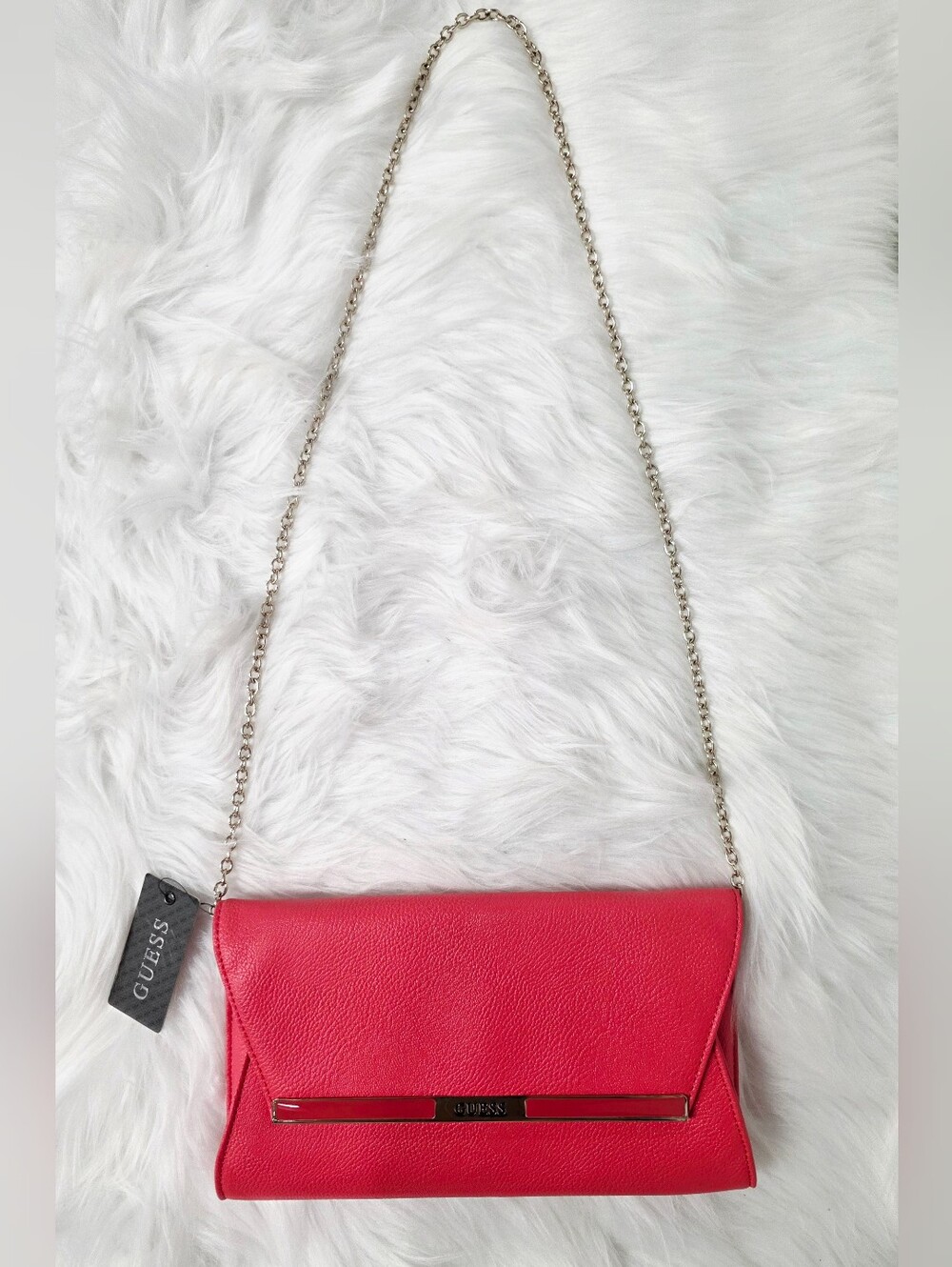 Coral And Gold Guess Crossbody
